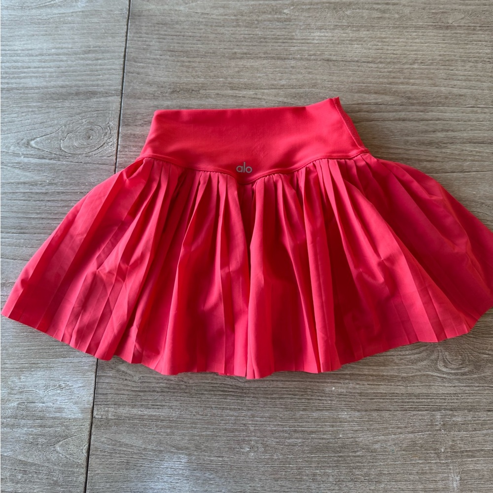Alo yoga grand slam tennis skirt red
